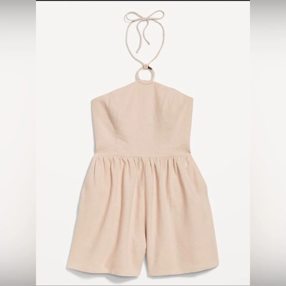NWT Set of 2 Linen Rompers - Picture 2 of 5